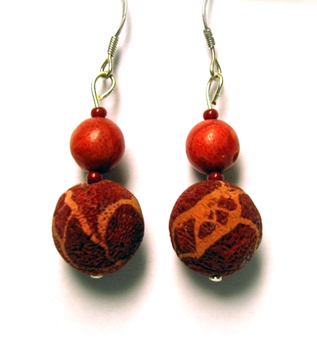 Earrings " Coral "