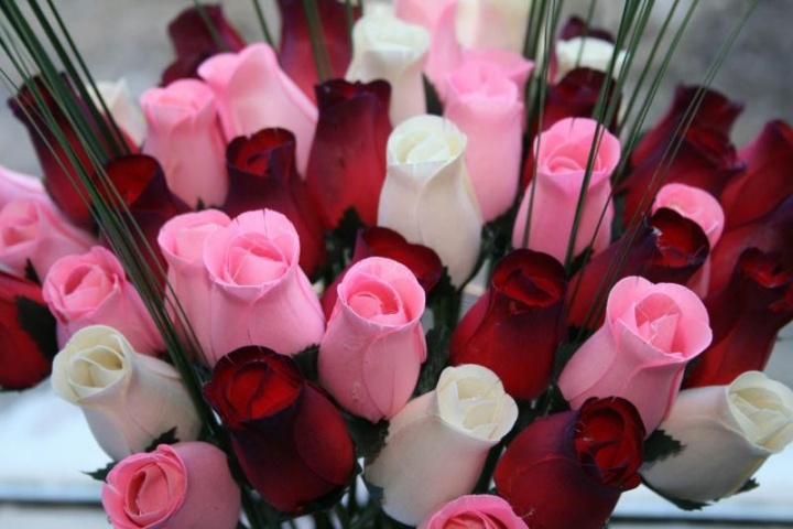 wooden roses