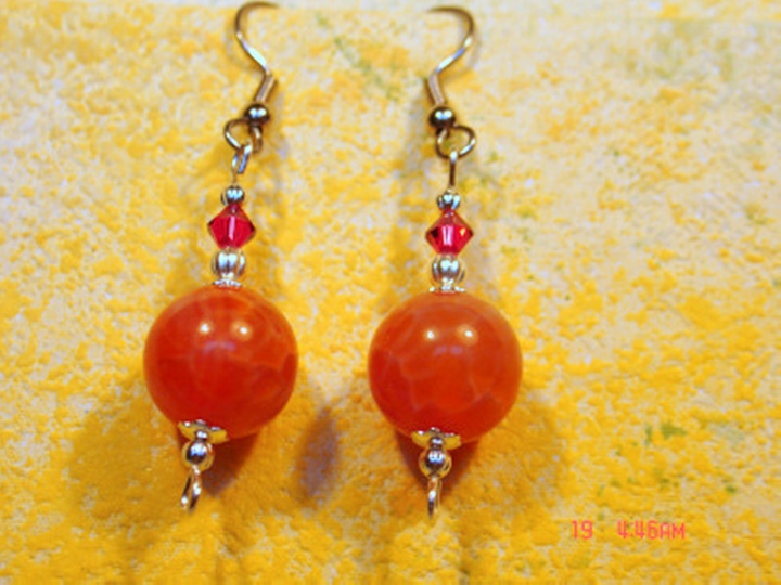 063rdSwarovski crystal, fiery agate.