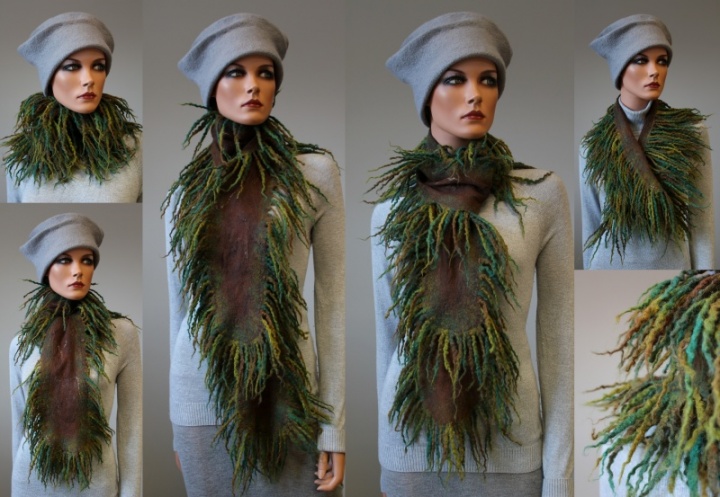 Veltas scarf " green & quot kutuku dancing;