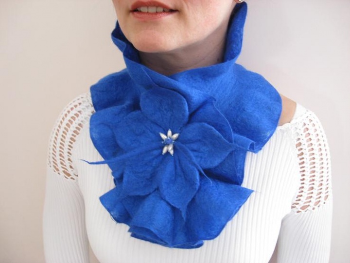 Cornflower blue wavy