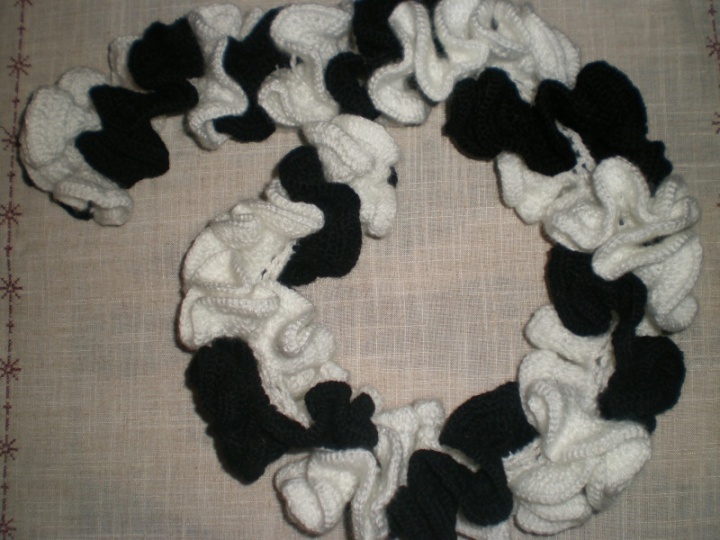 Crochet crocheted scarf