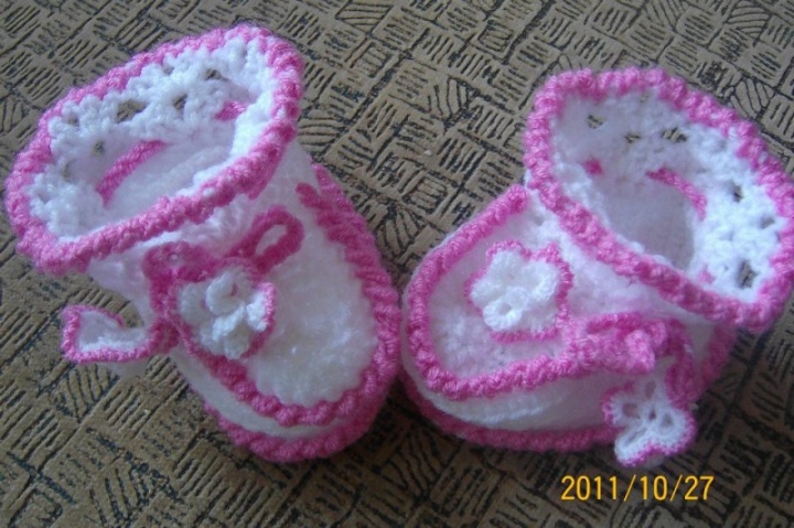 Booties "pink flowers"