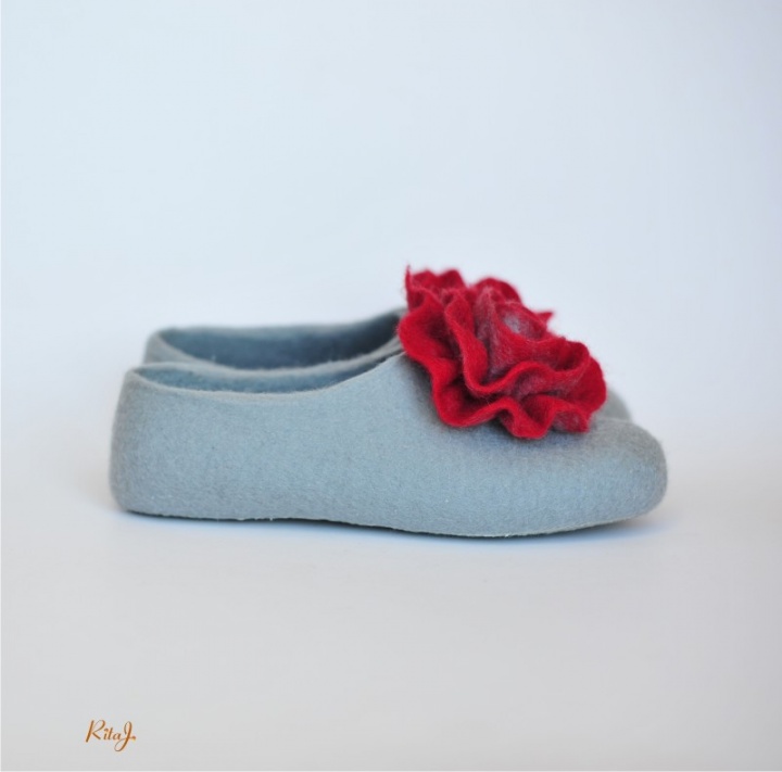 Felt slippers / felted wool slippers picture no. 2