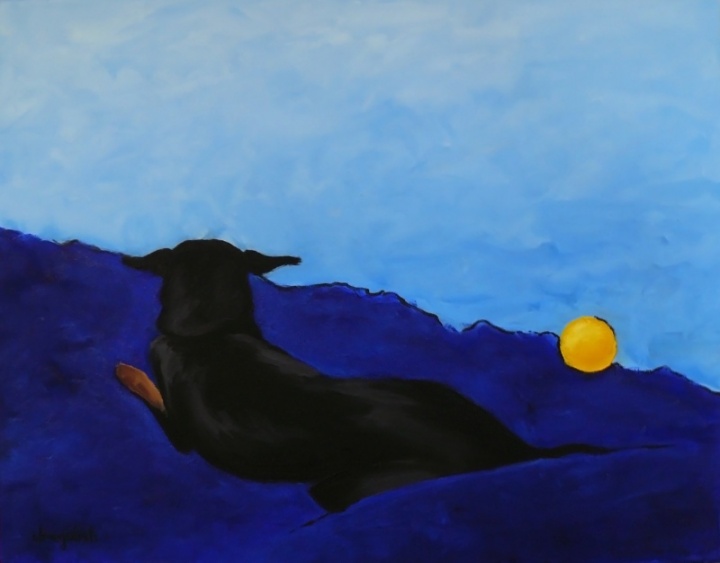 Dog and ball
