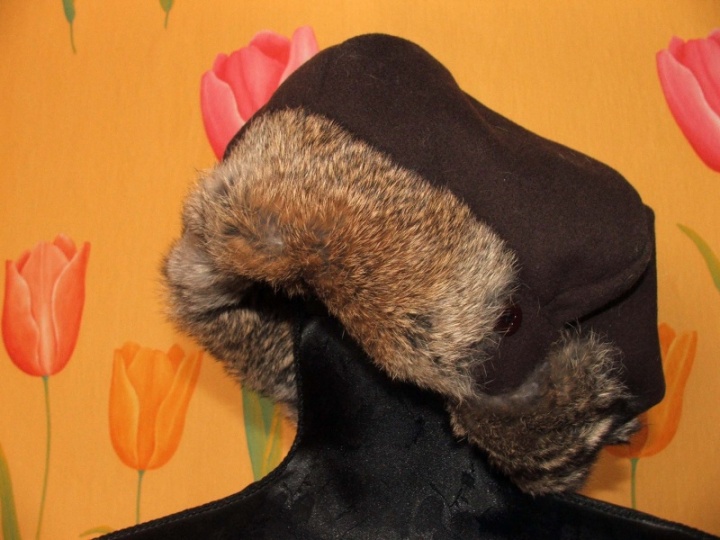 Winter hat with rabbit fur picture no. 2