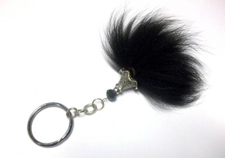 Fox fur pendant