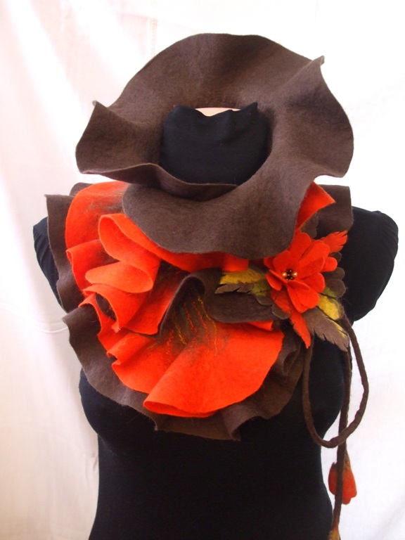 Brown-orange scarf picture no. 2