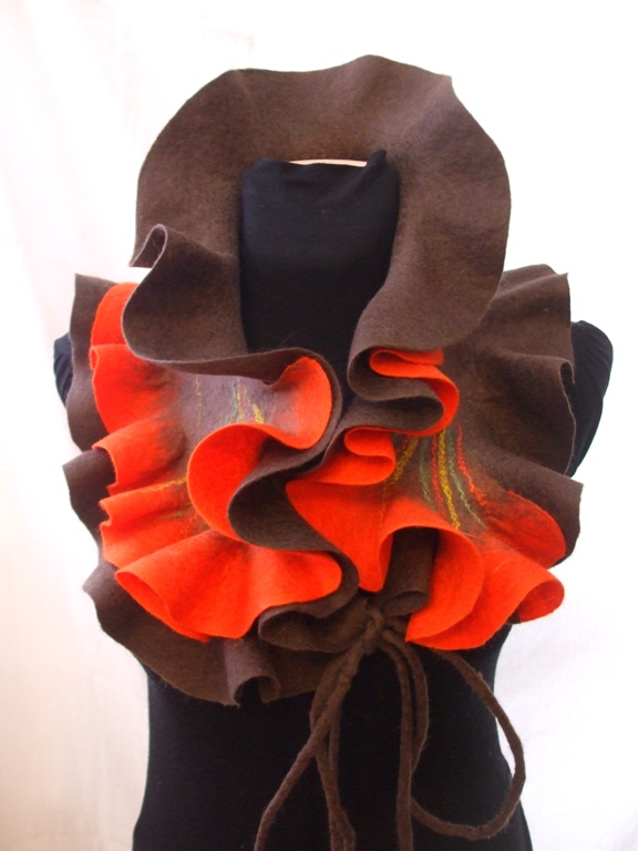 Brown-orange scarf picture no. 3