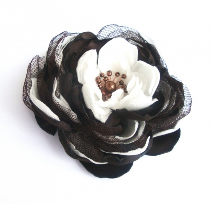 Brooch.Dark chocolate and milk duet picture no. 2