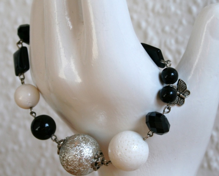 black bracelet " Elegance "