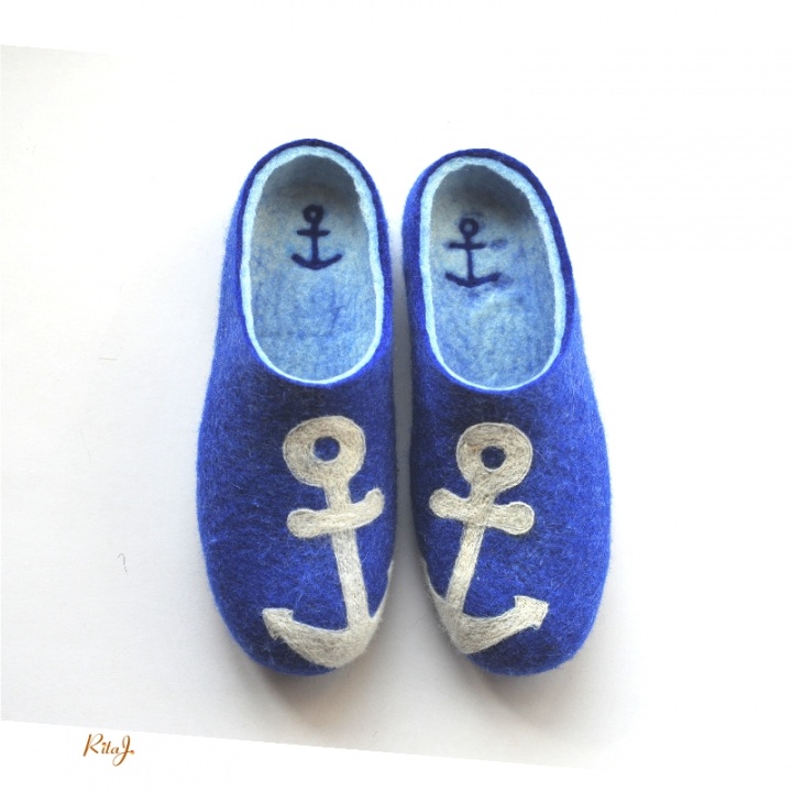 Veltinio šlepetės INKARAI/Felted slipper