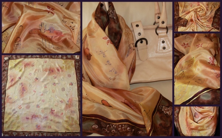 Coffee for two, a silk scarf
