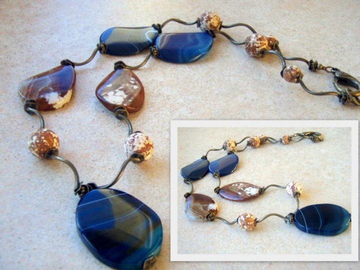 Necklace with agate-2