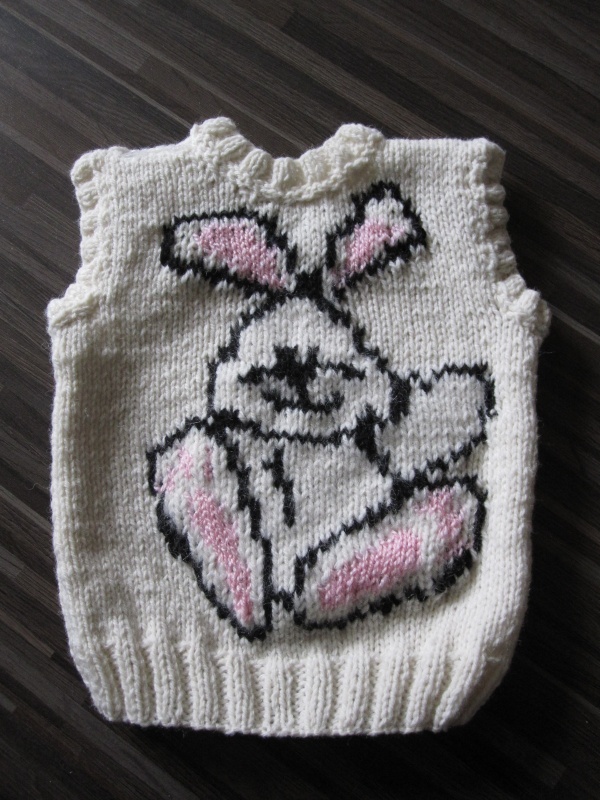 Baby vest with bunny