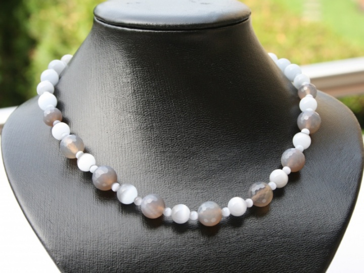 Necklaces " Grey elegance "