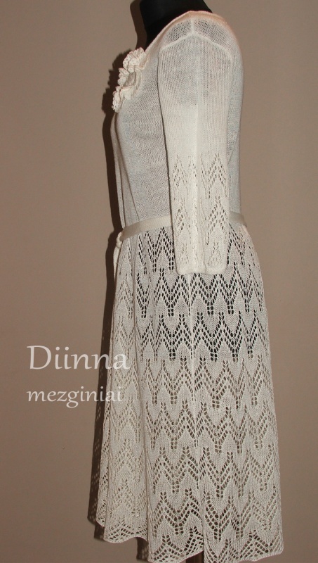 Linen knitted dress picture no. 3