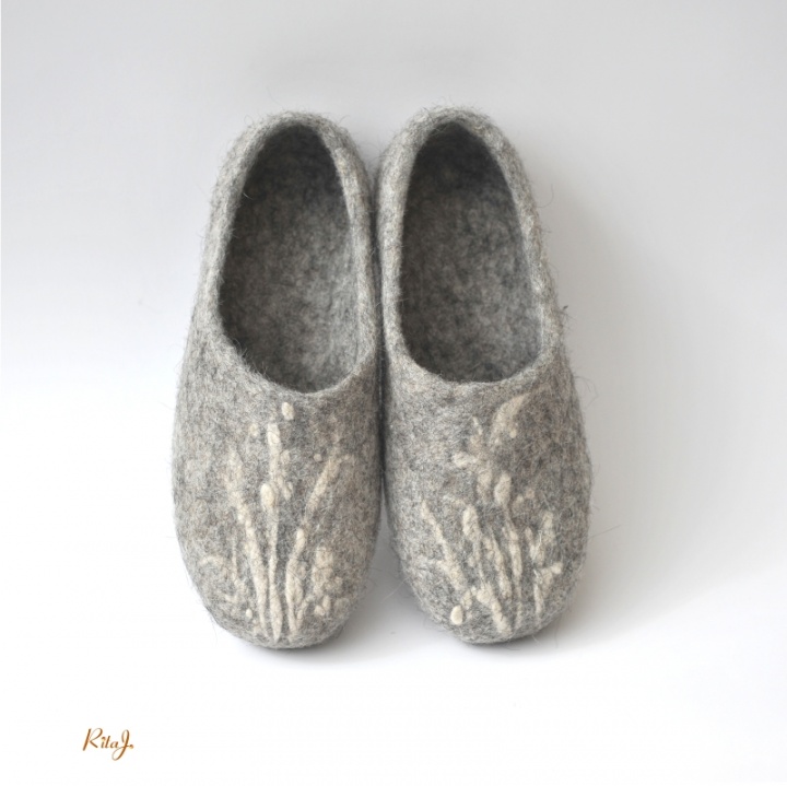 Felted wool slippers