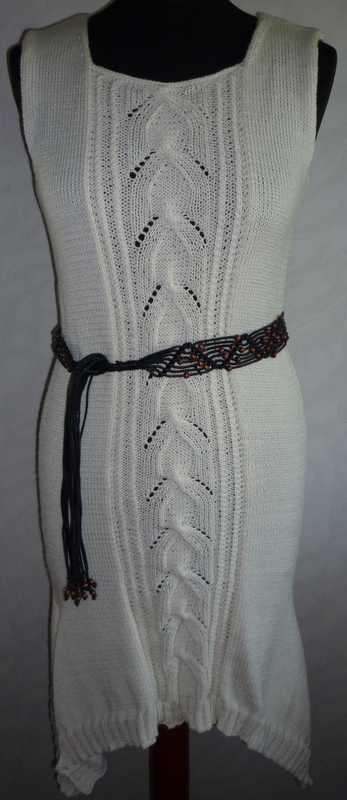 white dress with the ends of the fallen