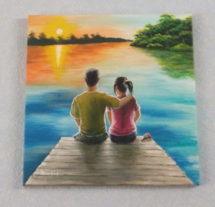 Romance for Two [40x40 canvas, acrylic]