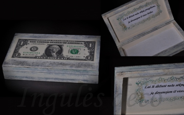 A box of money put