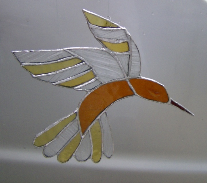Stained glass bird picture no. 2