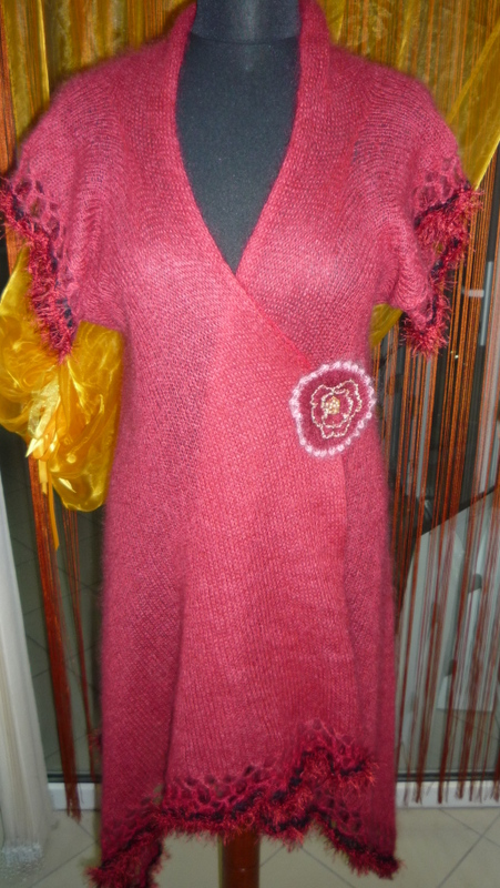 deep red mohair sweater