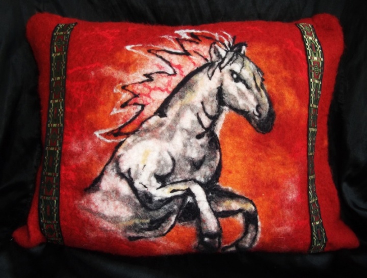 Pillow " Fire horse "