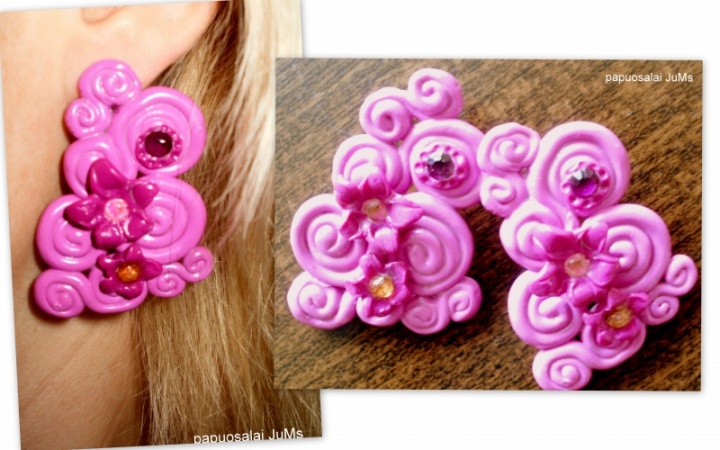 Earrings " pink Create "