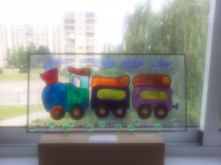 Stained-glass windows " Train "
