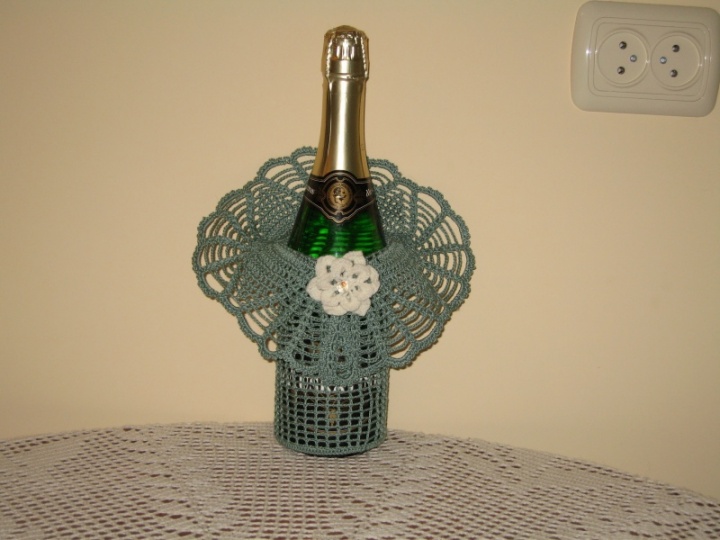 A bottle of champagne decoration