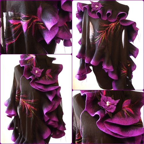 Black and purple felt of countries
