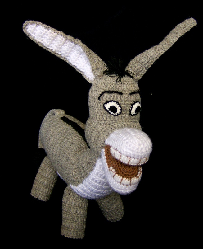Donkey crochet toy