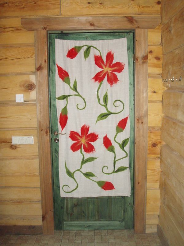 Curtain " red flowers "