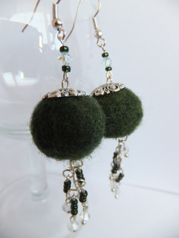 Green earrings