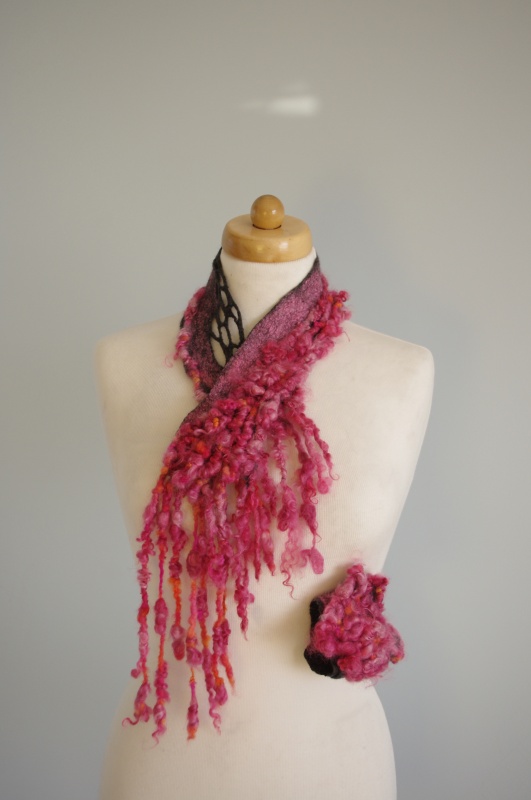 Scarf, bracelet