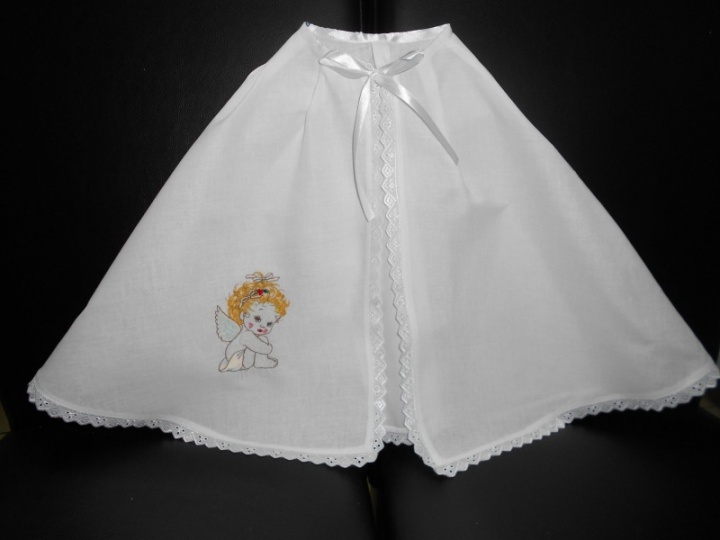 Baptismal cloak embroidered angel