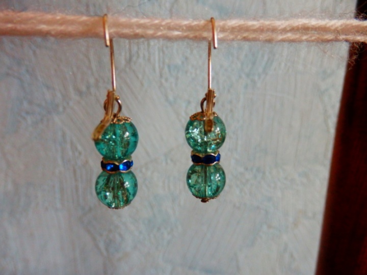 Blue earrings picture no. 2