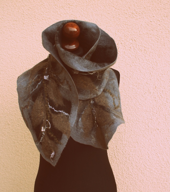 Scarf " Grey Autumn "