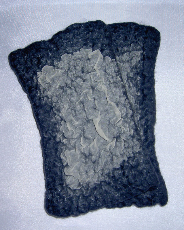 with gray cloth