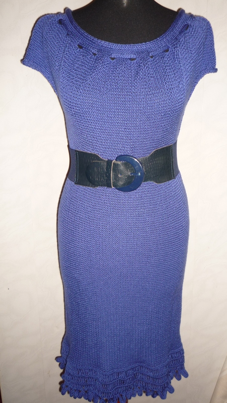 Bright blue dress