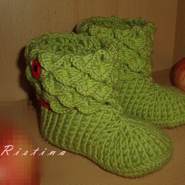 Crocheted shoes
