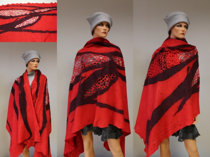 Wool scarf " Bloody Mary "