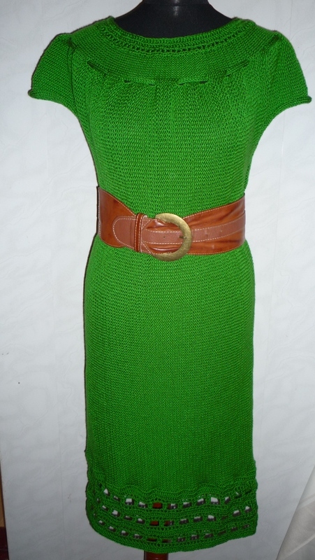 bright green dress