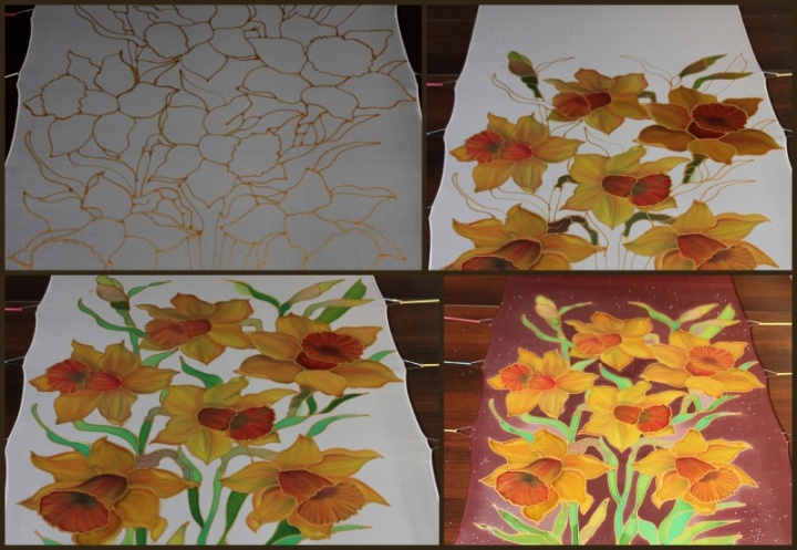 Daffodils, silk party picture no. 2