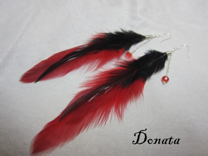 red feathers