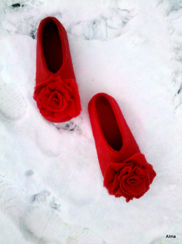 Roses in the snow