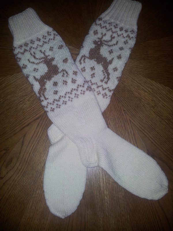 Warm socks with moose