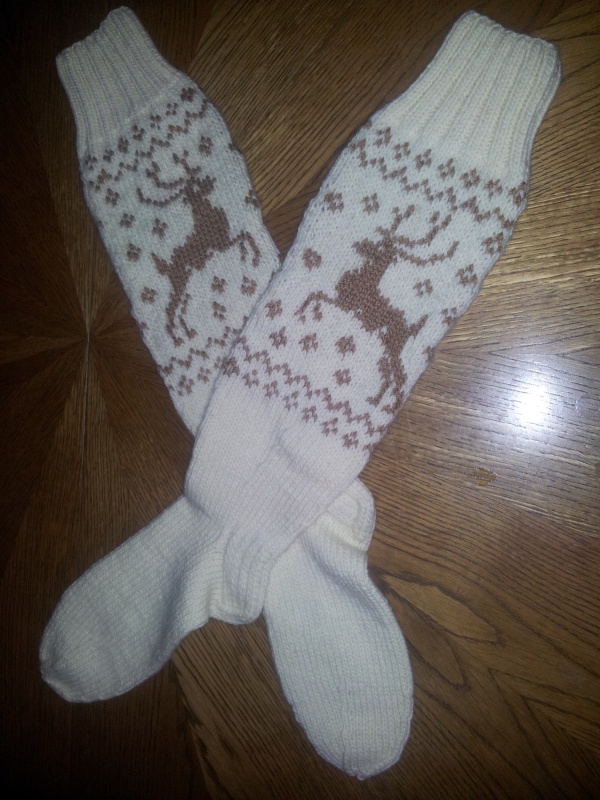 Warm socks with moose picture no. 2