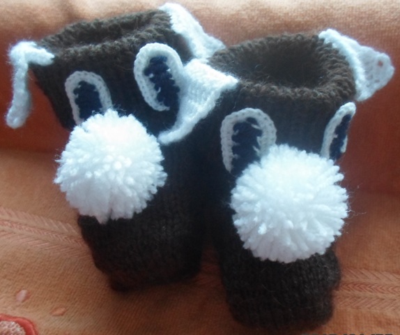 Baby booties "Puppies"